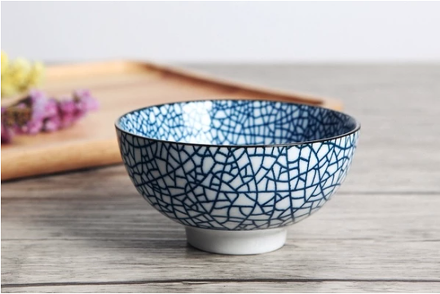 Japanese Inspired Porcelain Bowls (4-Set) - Minihomy