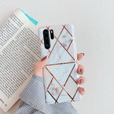 Electroplated marble mobile phone case