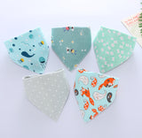 Baby saliva towel Baby Bibs Triangle Double Cotton Bandana Bibs Baby Boys Girls