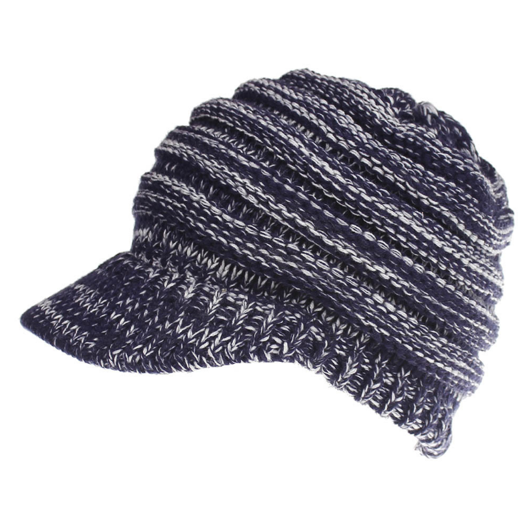 Knitted Baseball Cap Messy Bun Beanie Women Ponytail Beanies Autumn Winter Hats Female Soft Knitting Caps Warm Ladies Skullies