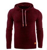 Men's Jacquard Sweater Long-sleeved Hoodie Warm Color Hooded Sweatshirt