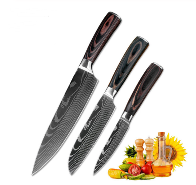 Carpenter's Special Knife Set: 6 & 8 Piece Chef Knives for Cooking - Minihomy