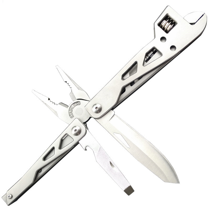 Multi-function Wrench Outdoor Survival Tool Stainless Steel Adjustable Wrench Pliers - Minihomy