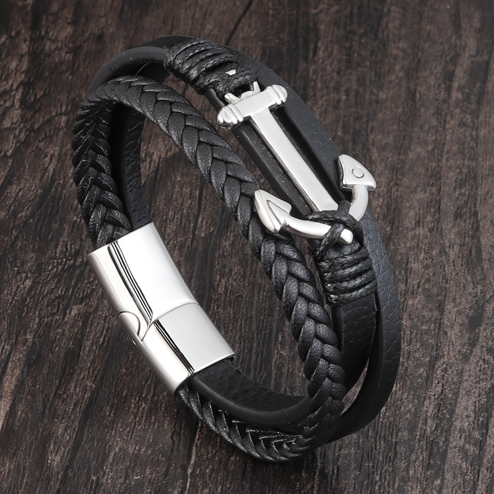 European and American woven leather bracelet