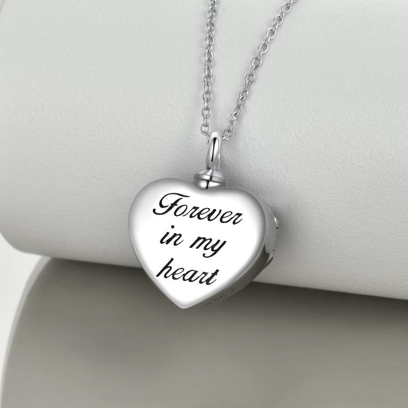 925 sterling silver Rose Flower Cremation Urn for Human Ashes Photo Picture Necklace Jewelry