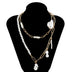 Asymmetrical Shaped Imitation Pearl Set Necklace - Minihomy