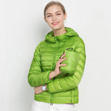 Lightweight Down Jacket Women Short Hooded