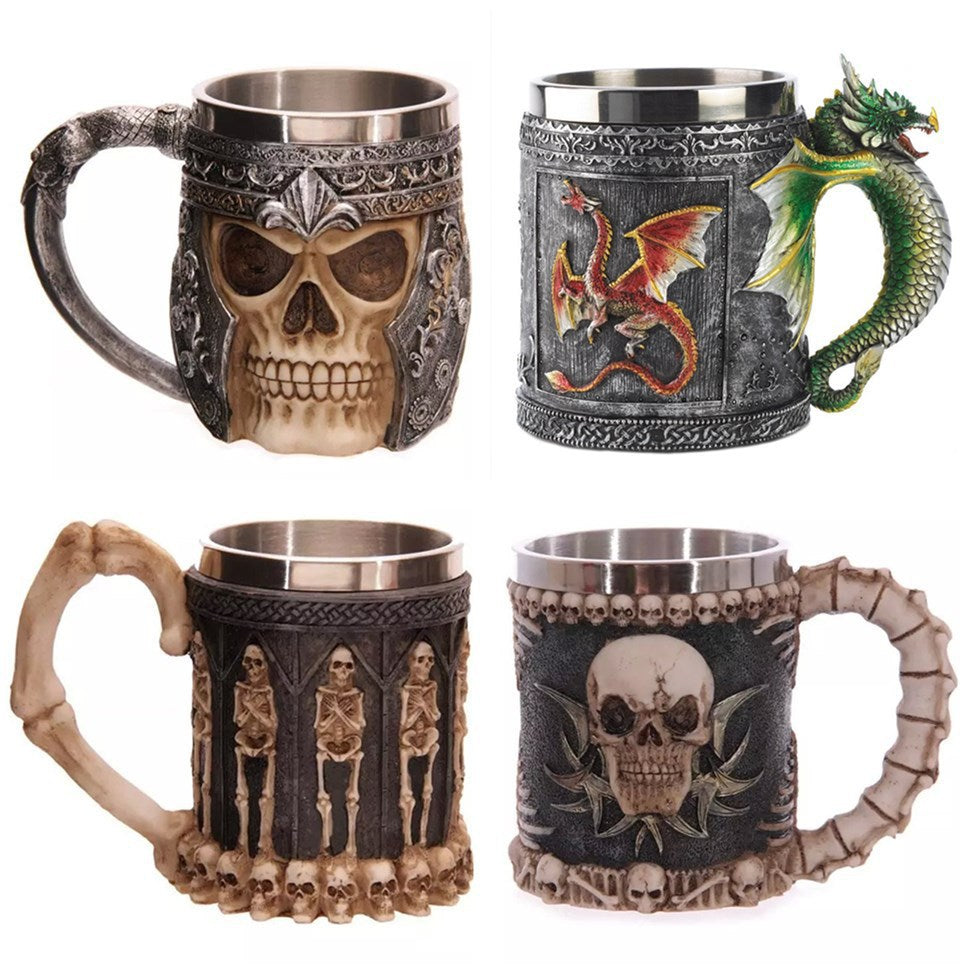 400ML 3D Skull Mugs Coffee - Minihomy