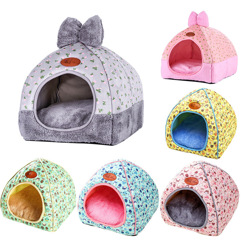 Cat House Closed Folding Cat Villa Teddy Pet Supplies