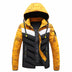 Men's Cotton-padded  With Hood And Color Matching Winter Warm Jacket - Minihomy