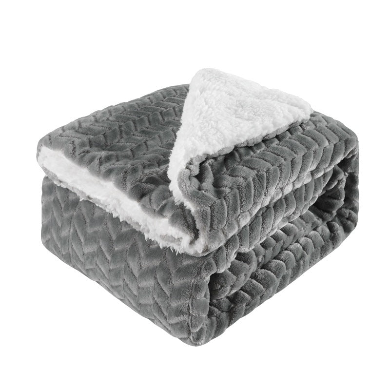 Thickened Flannel Lamb Wool Composite Double Blanket: Cozy Comfort for Any Occasion