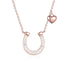 Opal Horseshoe Necklace for Women Sterling Silver Rose Gold Plated Horse Gifts Jewelry for Girls - Minihomy