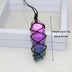 White Crystal Single Crystal Electroplating Double Color Net Pocket Necklace - Minihomy