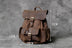 Retro First Layer Cowhide Backpack Crazy Horse Cowhide Ladies Small Backpack