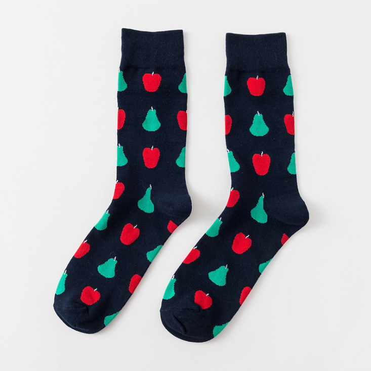 Happy tube socks fruit banana men's and women's socks