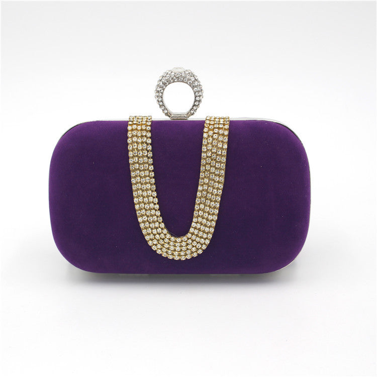 Velvet Clutch Bridal Dress Bag Ladies Evening Bag