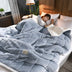 Fleece Blankets And Throws Thick Warm Winter Blankets Home Super Soft Duvet Luxury Solid Blankets On Twin Bedding - Minihomy