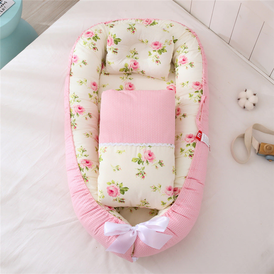 Cotton Breathable Folding Removable And Washable Crib - Minihomy