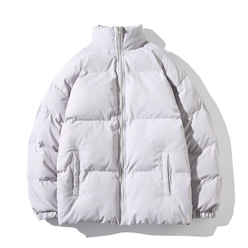 Men's Casual Simple Solid Color Thick Padded Coat Loose Version - Minihomy