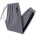 Sports Solid Color Cotton Sweatpants With Drawstring Long Pants