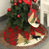 Checkered Cloth Patch Tree Skirt Christmas Tree Cushion Small Tree Ornament Apron - Minihomy