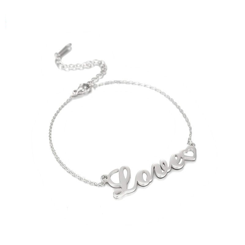 Personalized DIY Custom Name Bracelet Stainless Steel