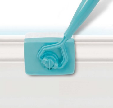 Lazy person retractable fiber cleaning rod cleaning brush door frame baseboard mop. - Minihomy