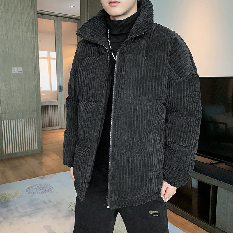 Corduroy Padded Jacket Men Winter Thickening - Minihomy