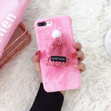 Plush Christmas Hat iPhone 7/8 Plus Phone Case