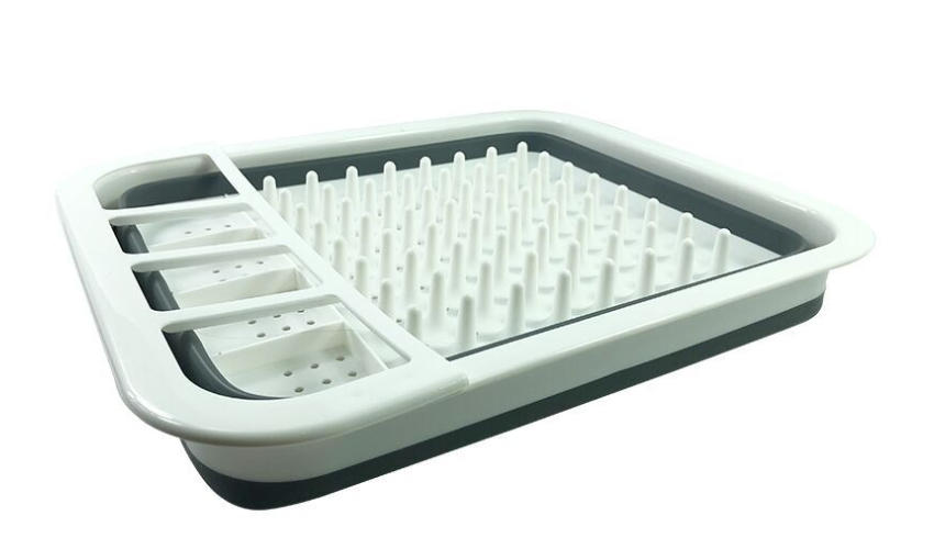 Folding kitchen drain dish rack - Minihomy