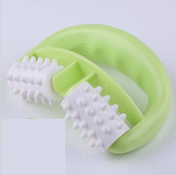 Plastic Manual Roller Massager Double Wheel Massager Round Hand Massager