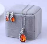 Crystal Zircon Necklace Set Combination