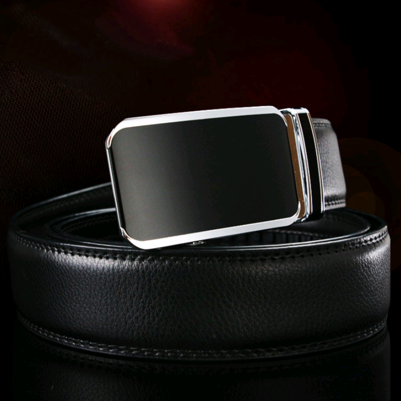 Men's belt leather automatic buckle leather belt - Minihomy