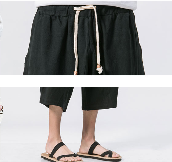 Chinese Style Cotton And Harem Pants - Minihomy