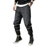 Japanese Style Men Jeans Stripe Designer Casual Denim Cargo Pants Men