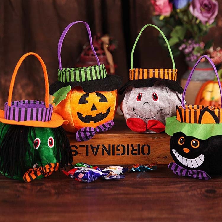 Halloween Candy Bags Cute Gift Bag Pumpkin Witch Candy Boxes - Minihomy