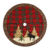 Checkered Cloth Patch Tree Skirt Christmas Tree Cushion Small Tree Ornament Apron - Minihomy