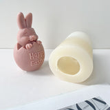 Candle Mold DIY Easter Shell Breaking Rabbit Aromatherapy Plaster Ornaments - Minihomy