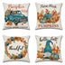 Pillowcase Linen Pumpkin Cartoon Car Thanksgiving Wreath - Minihomy