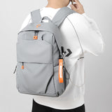 Pure Color Backpack Business Computer School Bag