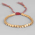 Handmade Braided Cotton Copper Beads Lucky Rope Bracelet & Bangles - Minihomy