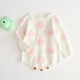 Girls' baby knitted wool jumpsuit romper