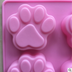 Six even puppy footprints silicone cake mold 6 even cat claws handmade soap mold high temperature cake mold cold soap