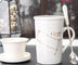 Creative cup ceramic with lid spoon tea cup filter - Minihomy