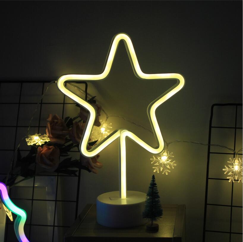 Creative Neon Signs LED modeling lamp rainbow  Light for Bedroom Decoration