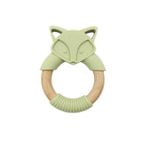 Baby Silicone Wood Ring Fox Baby Teether Molar Stick Toy - Minihomy