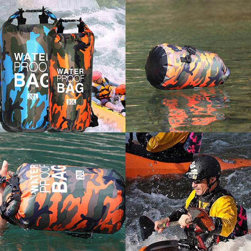 Outdoor Waterproof Bag Camouflage Polyester Double Shoulder Portable Beach Backpack - Minihomy