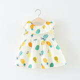 Pineapple print baby dress