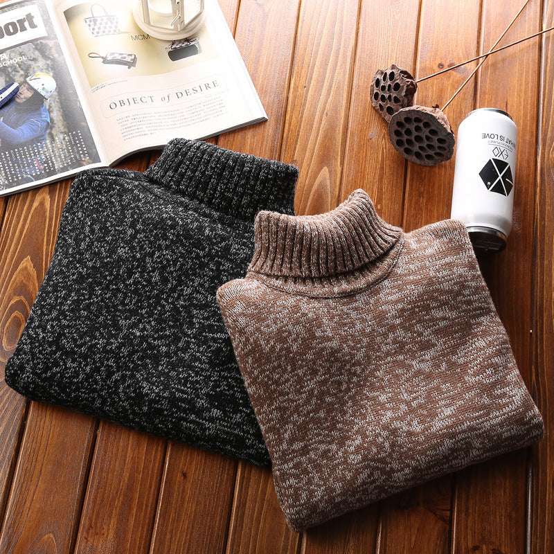 Autumn And Winter Knit Sweater Men's Turtleneck Sweater Men - Minihomy