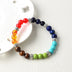 Agate molten rock 8mm energy volcanic stone chakra colorful beads bracelet string - Minihomy